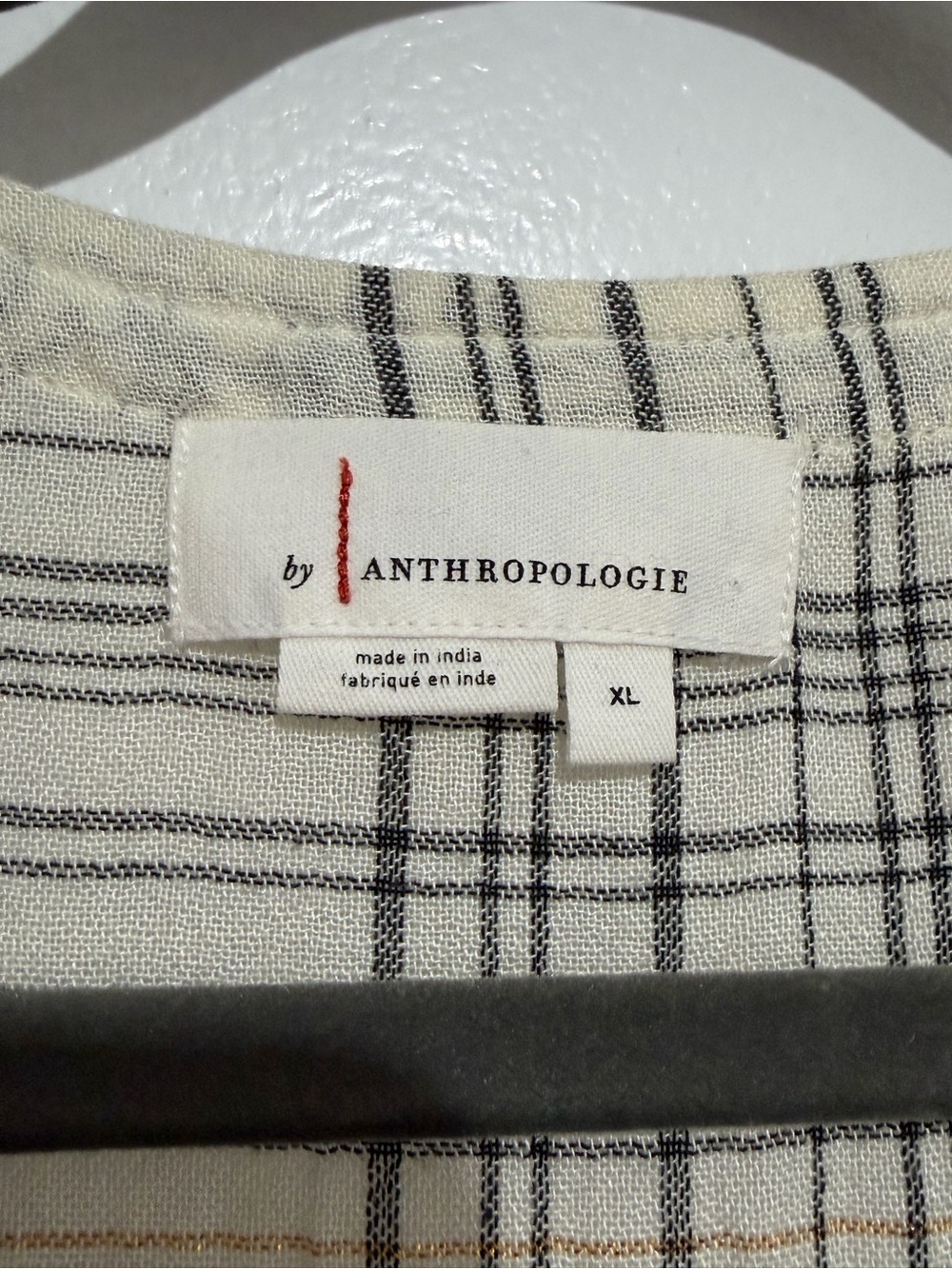 Anthropologie Darlene Plaid Peasant Blouse XL - Picture 3 of 12